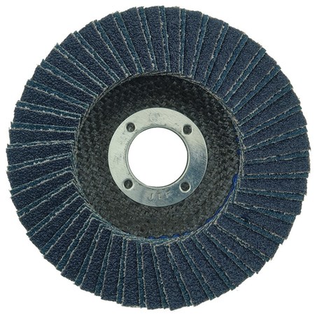 Weiler 4-1/2" Tiger X Flap Disc, Flat (TY27), Phenolic Backing, 40Z, 7/8" 51223